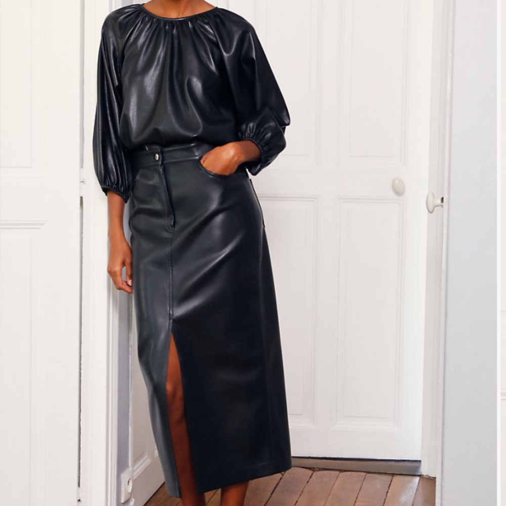 Bica Leather Skirt